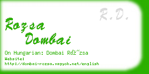 rozsa dombai business card